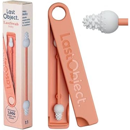 LastSwab® Reusable Cotton Safety Swabs for Baby Ear Cleaning - The Sustainable and Sanitary Alternative to Single-Use Q Tips - Easy to Clean and Zero Waste - Convenient Travel Case Holder