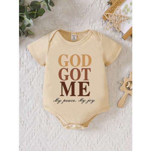 Newborn Baby Boy's Casual Wearable Basic Bodysuit With Fun Letter Pattern | SHEIN USA