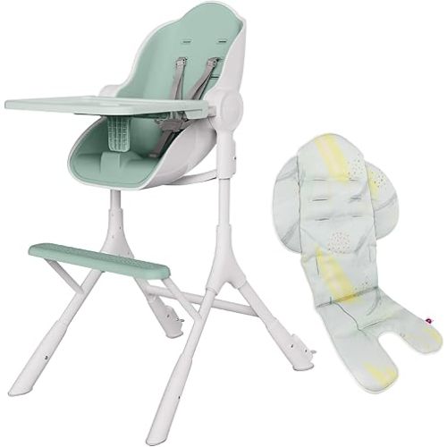 ORIBEL Cocoon Z High Chair & Seat Liner Combo | Convertible High Chair for Newborn to Toddler | Easy Move Gliders | Easy to Clean | Avocado Green