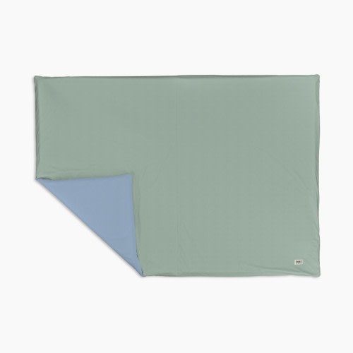 Toki Kids Epic Organic Cotton Play Mat - Sage Green/Ocean Blue