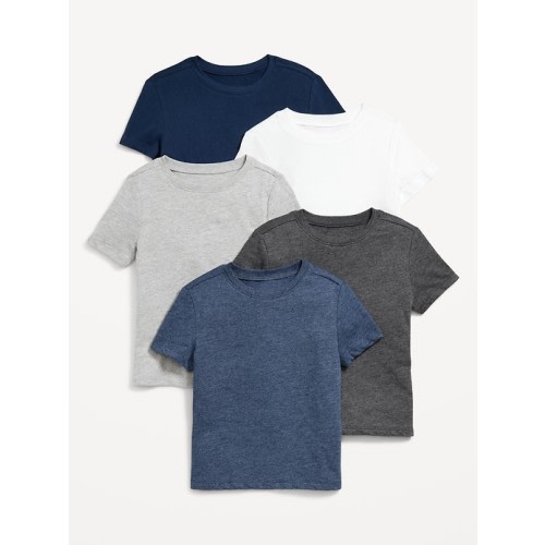 Short-Sleeve Solid T-Shirt 5-Pack for Toddler Boys