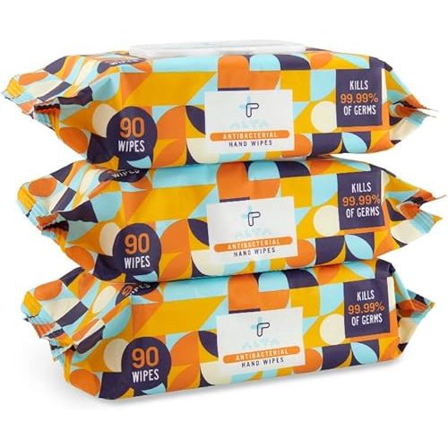 Antibacterial Hand Wipes 90 Wipes (3) Packs