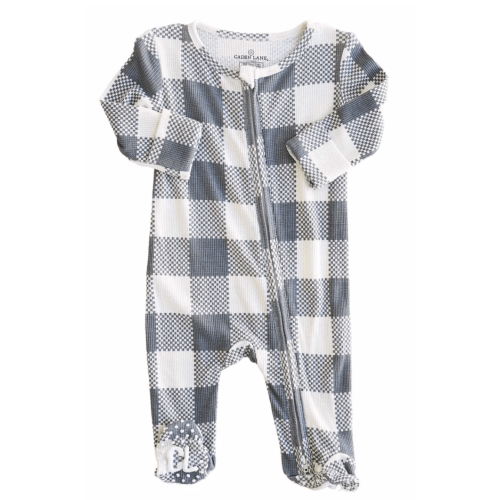 All Bamboo Waffle Zipper Footies