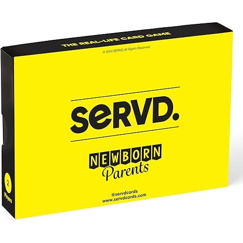 SERVD - Newborn Parents - The Hilarious Real-Life Couples Card Game for Newborn & Infant Parents | Ultimate Gift for New Parents, Baby Showers & 1st Birthday | Must Have Strategy Game Newborn Parents