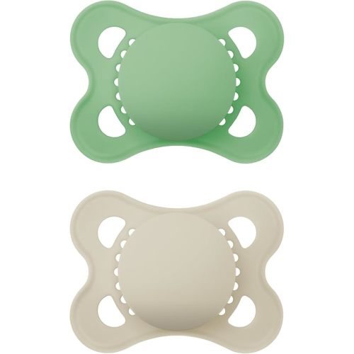 MAM Original Matte Baby Pacifier, Nipple Shape Helps Promote Healthy Oral Development, Sterilizer Case, 2 Pack, 0-6 Months, Unisex,2 Count (Pack of 1)