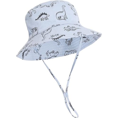 Baby Sun Hat UPF 50+ Sun Protective Toddler Bucket Hat Summer Kids Beach Hats Wide Brim Outdoor Play Hat for Boys Girls