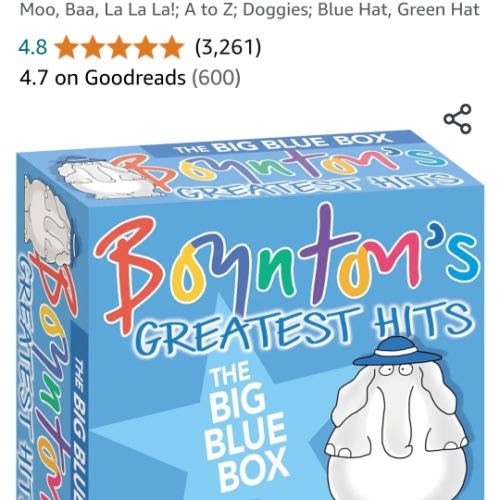 Boynton's Greatest Hits The Big Blue Box (Boxed Set): Moo, Baa, La La La!; A to Z; Doggies; Blue Hat, Green Hat: Boynton, Sandra, Boynton, Sandra: 9780689823220: Amazon.com: Books
