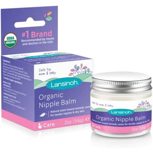 Lansinoh Organic Nipple Cream for Breastfeeding, 2 Ounces