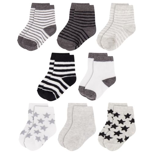 Rising Star Unisex Organic Quarter Baby Socks for Infants (8 Pack)
