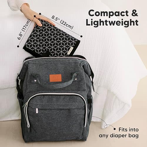 Portable Diaper Changing Pad - Waterproof Foldable Baby Changing Mat - Travel Diaper Change Mat - Lightweight Changing Pads for Baby - Baby Changer - Machine Washable (Woods)