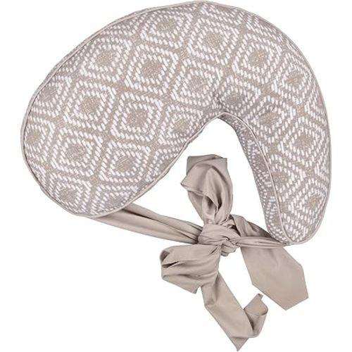 Boppy Anywhere Travel Nursing Pillow, Latte Rattan, Plus Sized to Petite with Stretch Belt, Portable Nursing Pillow, Breastfeeding and Bottle-Feeding Support, Machine Washable