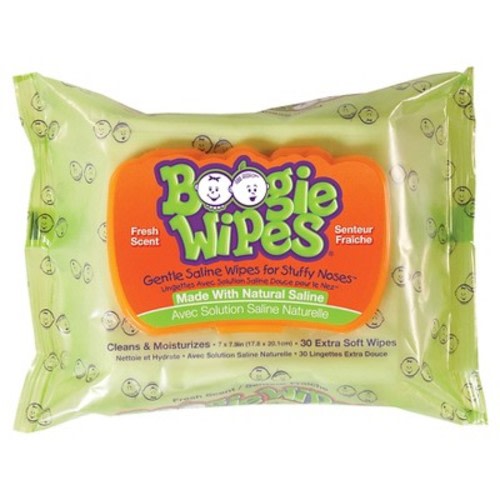 Boogie Wipes Saline Nose Wipes Fresh Scent - 30ct