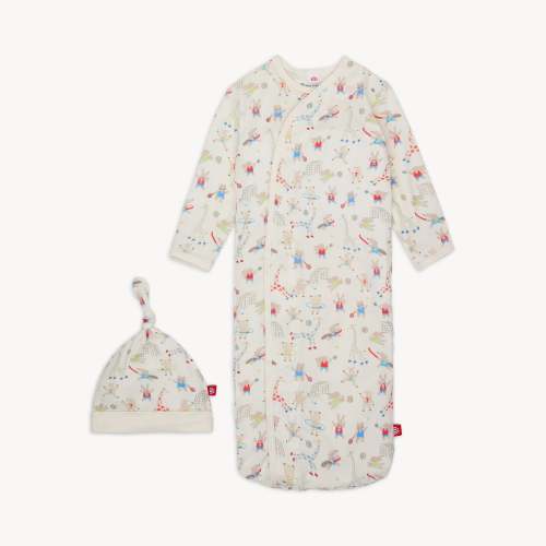 furry field day modal magnetic cozy sleeper gown + hat set – Magnetic Me