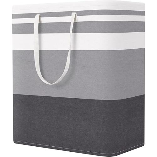 StorageRight Laundry Basket Hamper Large Collapsible Laundry Hamper with Easy Carry Handles,Freestanding Clothes Hampers for Laundry, Bedroom, Dorm, Clothes, Towels, 100L, Gradient Grey