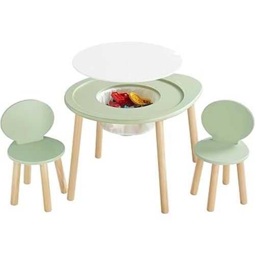 Beright Kids Table and Chairs Set- Light Green