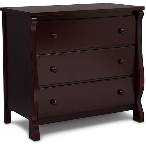 Delta Children Universal 3 Drawer Dresser, Greenguard Gold Certified, Espresso Cherry