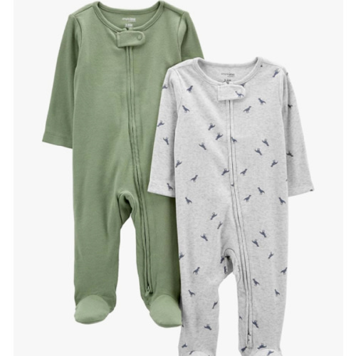 Simple Joys by Carter's Unisex Baby 2-Pack 2-Way Zip Textured Sleep and Play