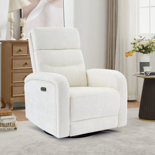 Latitude Run® Beppino 33"W Modern Power Swivel Rocker Glider Recliner with USB and Type-C Charge & Reviews | Wayfair