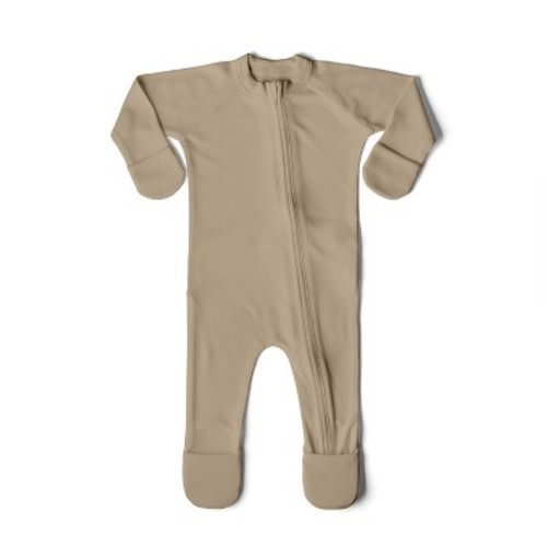 Goumi Grow With You Footie, Color: Sandstone  - Out of Stock, Size: 0-3m