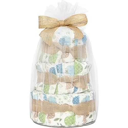 The Honest Company Diaper Cake Clean Conscious Diapers Baby Personal Care Plant-Based Wipes Turtle Time Regular Size 1 8-14 lbs 35 Count