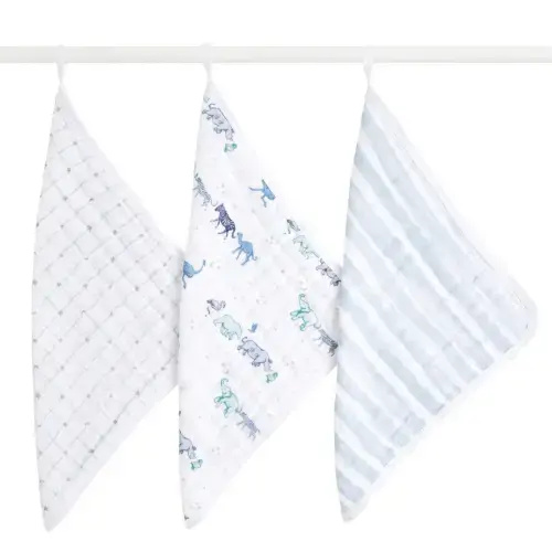 Rising Star Cotton Muslin Washcloths 3pk | aden + anais