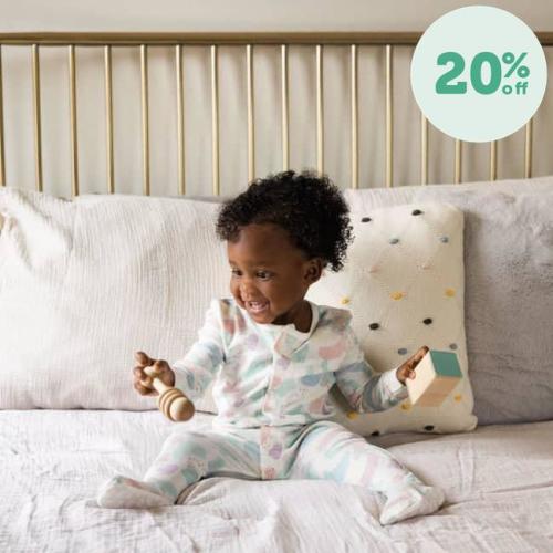 watercolor organic cotton magnetic parent favorite footie – Magnetic Me