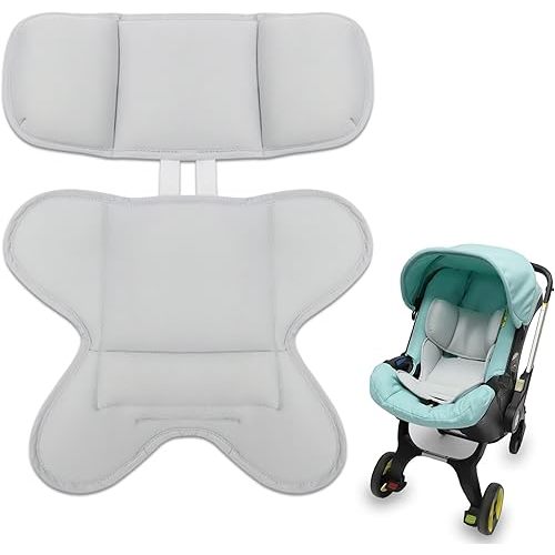 Car Seat Insert, Car Seat Insert and Head Support Pillow Compatible with Doona Car Seat Strollers,Stroller Cushion,Impact Protection (Gray)