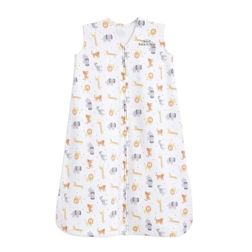 HALO SleepSack, 100% Cotton Wearable Blanket, Swaddle Transition Sleeping Bag, TOG 0.5, Jungle Cotton, Medium, 6-12 Months