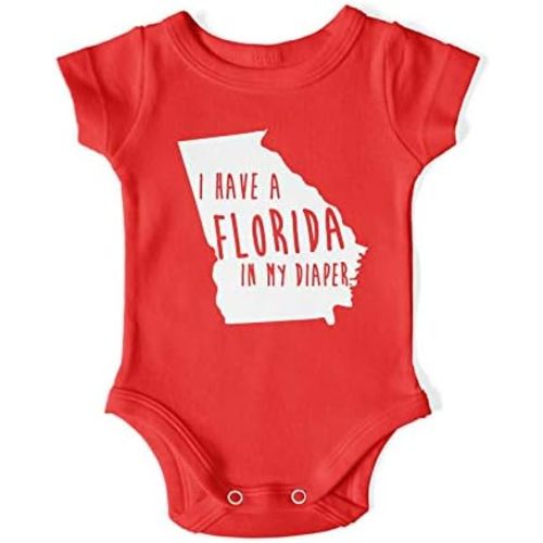 In My Diaper I Have A Florida - Georgia Rival Sports Fans Baby One Piece