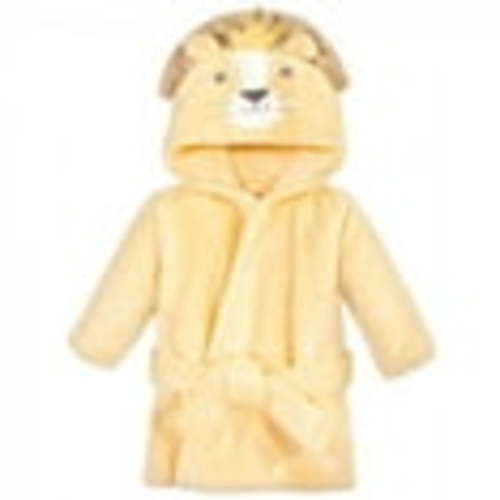 Hudson Baby Infant Boy Plush Animal Bathrobe, King Lion, 0-9 Months