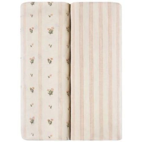 Ely's & Co. Baby Fitted Bassinet Sheet 100% Combed Jersey Cotton Pink For Baby Girl 2 Pack