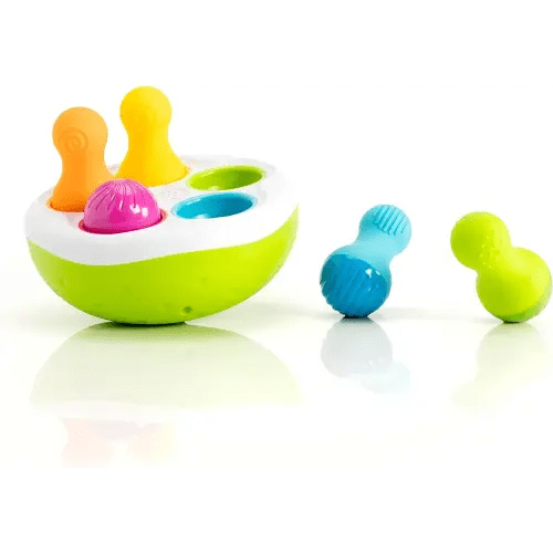 Fat Brain Toys F248 Fat Brain SpinnyPins, Kids Preschool, Spinning and Sorting Building Sets, Early Development Toy for Babies Aged 18 Months and Older, Multicoloured