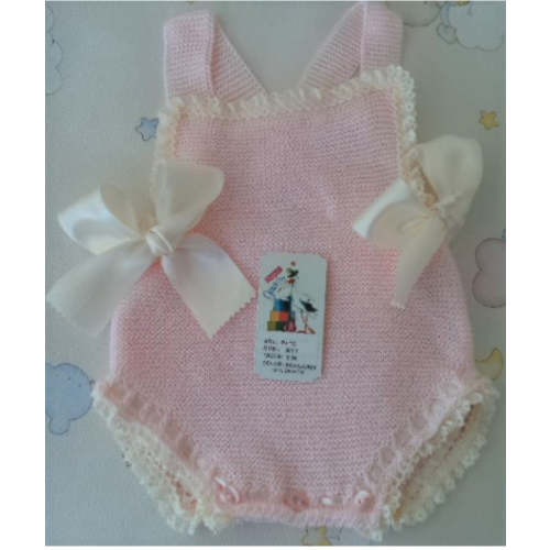 Spanish Knit Romper Pink