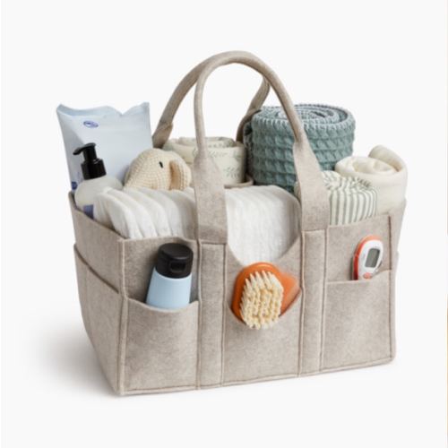 Sprucely Felt Diaper Caddy - Heather Oat, Medium