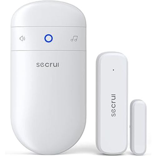 SECRUI Door Chime, Door Sensor Chime with Adjustable Volume, Easy Installation, 400ft Range, 52 Chimes, M508+D7 Door Open Chime for Business/Home When Entering, White