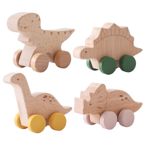 RUIG Wooden Toys Cars, Montessori Toys for Babies 0-6-12 Months, Baby Rattle Toy Cars for Toddlers 1-3, Wooden Baby Toys for 1 + Year Old Christmas Birthday Gift