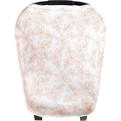 Copper Pearl Multi-Use Cover: Car Seat Covers, Nursing Cover, and Stroller Cover for Sun - Stretchy Fabric, All-Season Use, Stylish Designs, Easy Access for Moms - Kiana