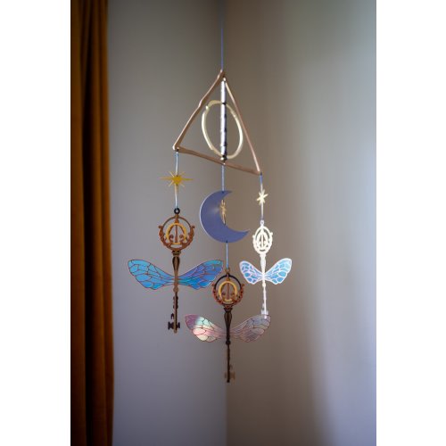 Deathly Hallows Flying Key Kinetic Mobile — nebula creations co.
