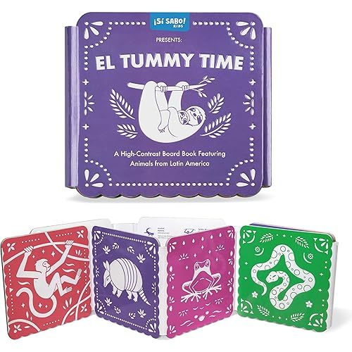 El Tummy Time: A High-Contrast Board Book Featuring Animals from Latin America (Sí Sabo Kids) Board book – December 10, 2024