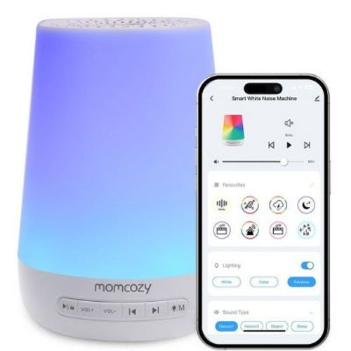 Momcozy Noise Machine for Baby Sleeping with Night Light - White