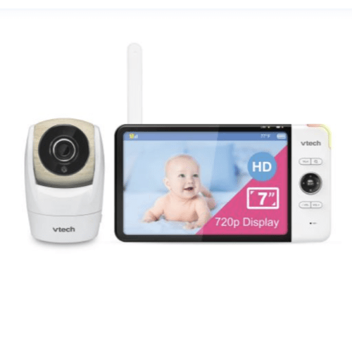 7'' High Definition 720p Display Video Baby Monitor with 360 degree Panoramic Viewing Pan & Tilt HD Camera