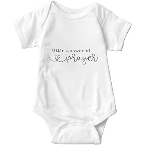 Little Answered Prayer Bodysuit Infant Reveal Ideas Onesie Girl And Boy Bodysuit Pregnancy Baby Announcement 0-12M