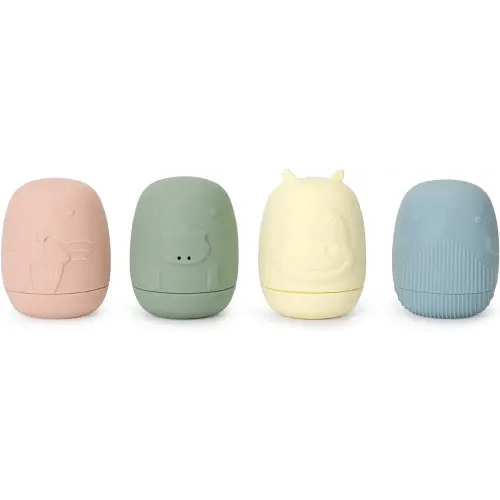 Socub Baby Bath Toys, Squeezable Silicone Bath Toys for Toddlers 1-3, BPA Free Bathtub Toys for Infants