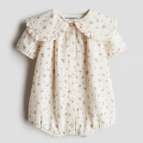 COTTON MUSLIN ROMPER SUIT