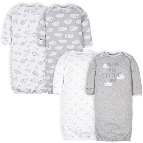 Amazon.com: Gerber Unisex Baby Boy and Girls 4-Pack Sleeper Gown: Clothing, Shoes & Jewelry