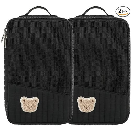 Diaper Bag Clothing Organizers - 2 Pack (Black)