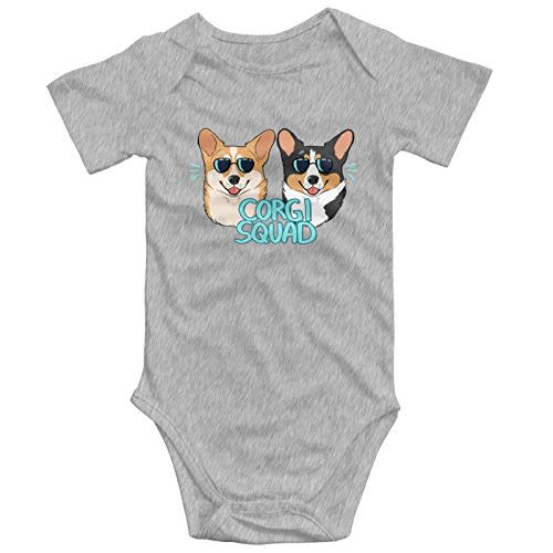 YIWLAOR Newborn Romper Onesie, Basset Hound Dog Short Sleeves Climbing Bodysuit Baby Clothes for 0-24 Months