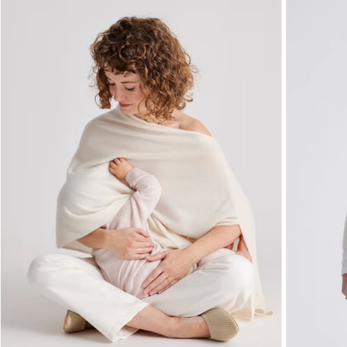 Mongolian Cashmere Nursing Shawl