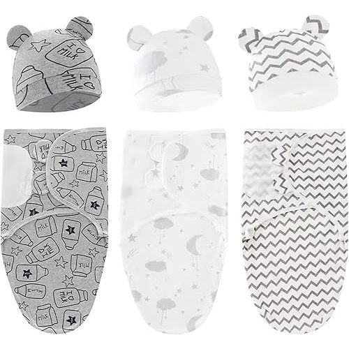3-Pack Organic Baby Swaddle Sleep Sacks - Newborn Swaddle Sack - Baby Sleep Sack - Baby Swaddle Blanket Wrap…