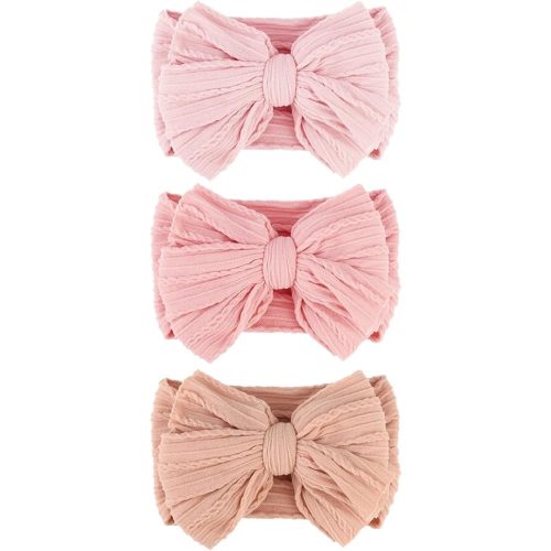 Baby Bows Headbands Nylon Newborn Baby Headbands Toddler Infant Hairbands with Big Bows for Baby Girl Newborn Essentials